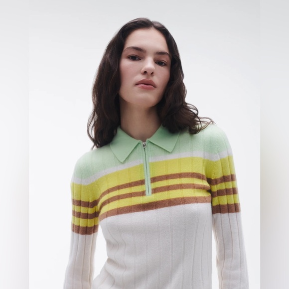 Lightweight Cashmere Track Polo